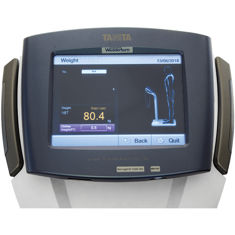 TIMC980MA Tanita Body Composition Scales Weight Screen