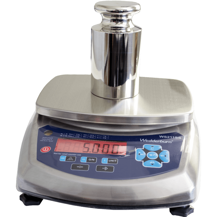 WS211SS Bench Scale with 5kg Weight
