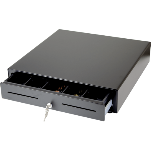 WPCD410 Cash Drawer right angle open drawer