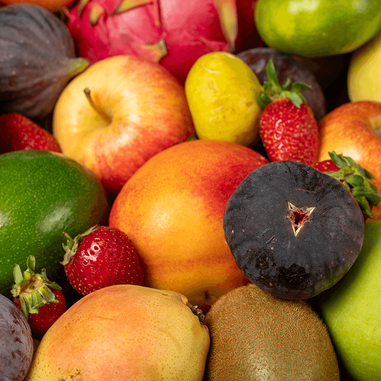 close up of mixed fruits