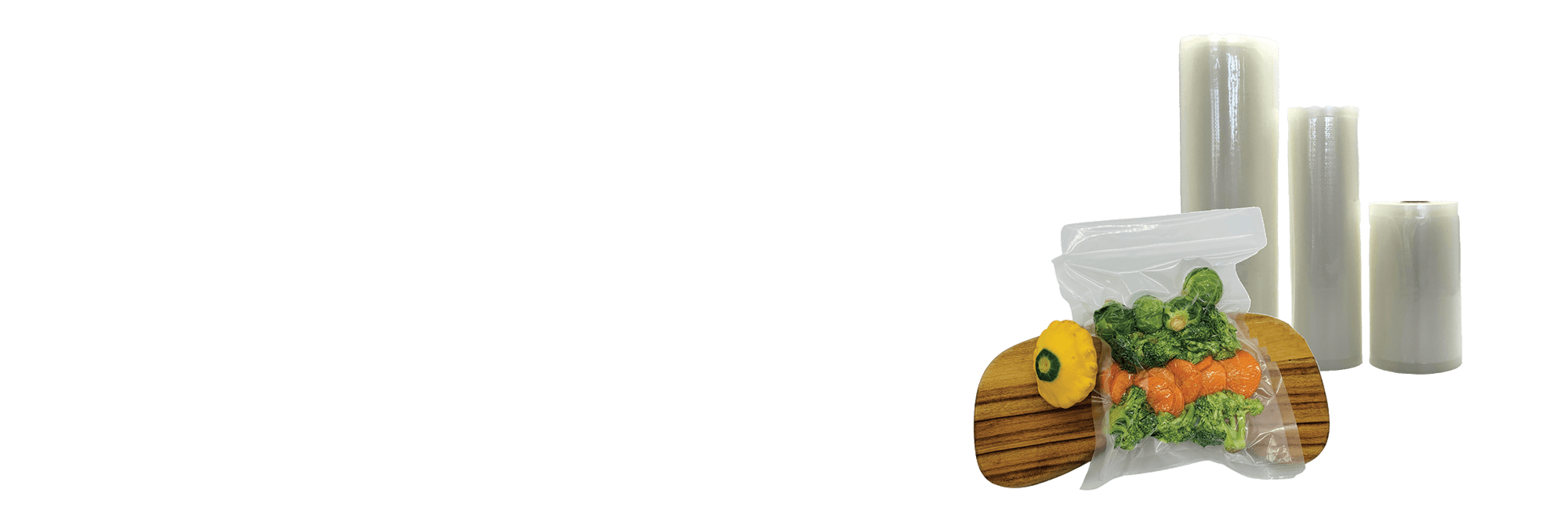 vacuum sealer bags & rolls banner